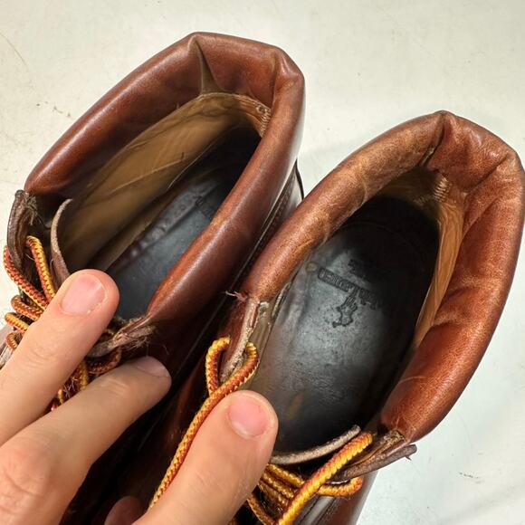 VTG Rancourt & Co x Polo Ralph Lauren Hiking Boot Bench Made in Maine VGUC 12 - Picture 8 of 12